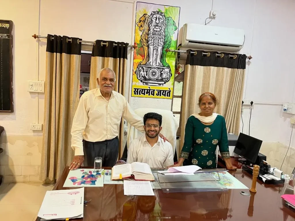 MADHAV BHARADWAJ IAS With Parents