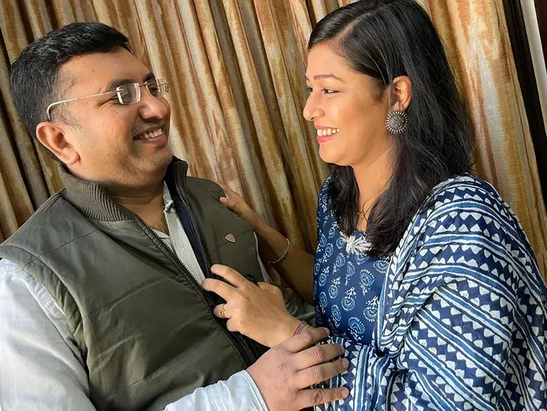OM PRAKASH KASERA IAS With His Wife