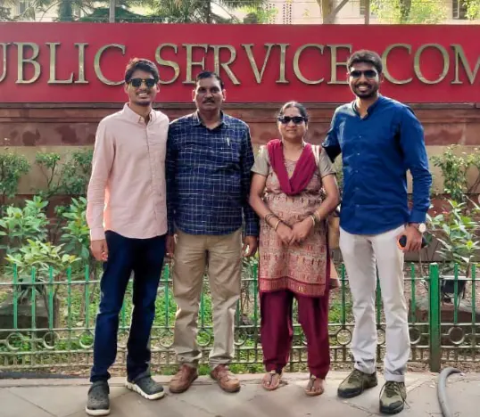 SHUBHAM BHAISARE IAS With his Family