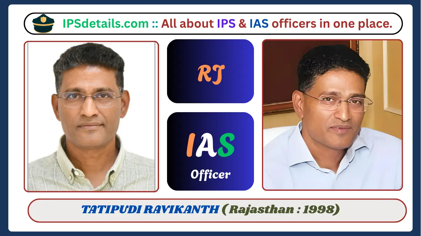 Tatipudi Ravikanth IAS Biography