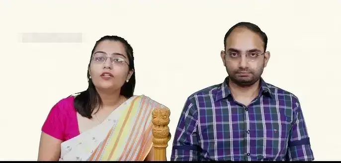 V. Sanjana Simha IAS With Her Husband
