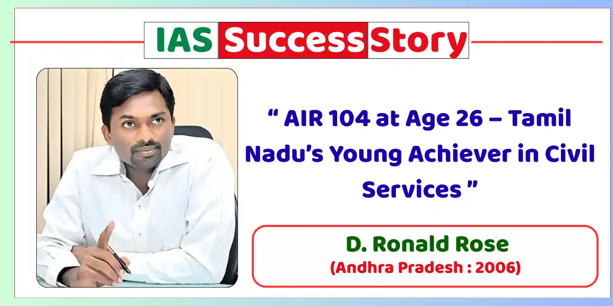 D. Ronald Rose IAS Biography