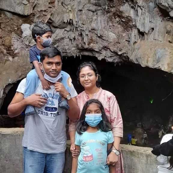 Dr. Narayana Bharath Gupta IAS With His Wife And Chidrens