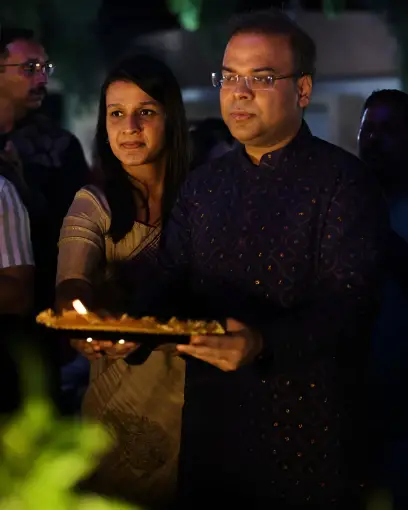 Sushil Agrawal IPS With his Wife