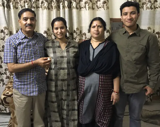 Vishakha Dabral IPS With Her Family